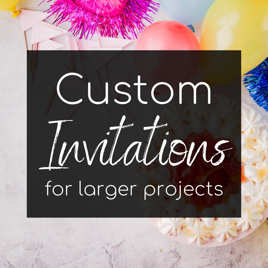 Custom Invitations Etsy