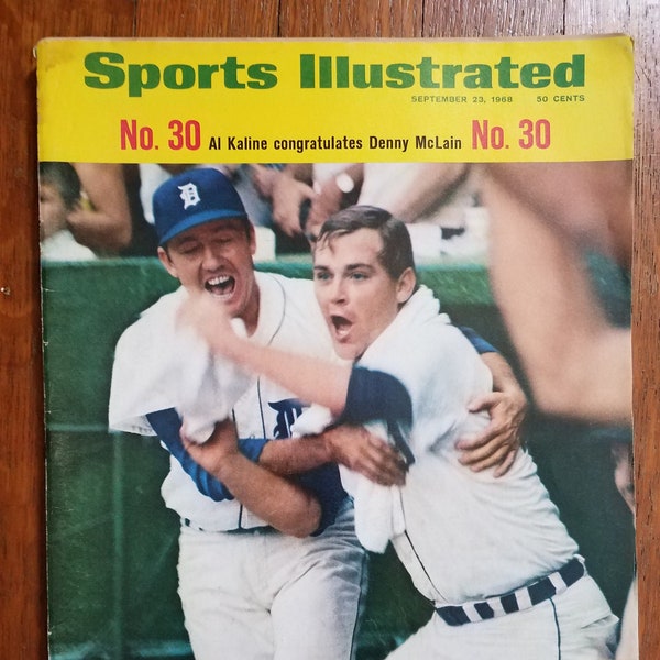 Sports Illustrated No. 30  Denny McLain's 30 wins. Al Kaline. Stories: Floyd Patterson, artist Arnold Roth, golfer Bobby Jones, Jim Ryun.