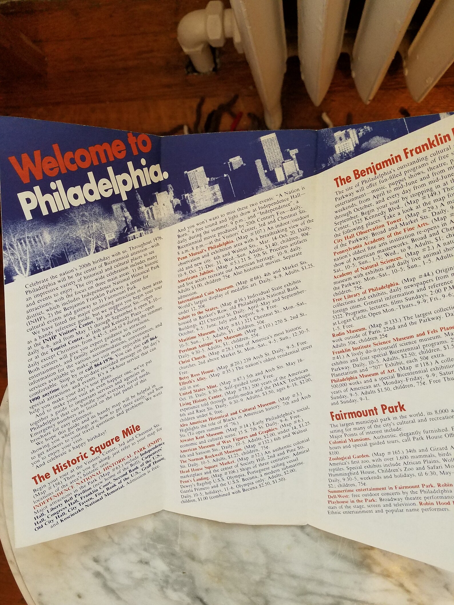 PHILADELPHIA VISITORS GUIDE visual data 2