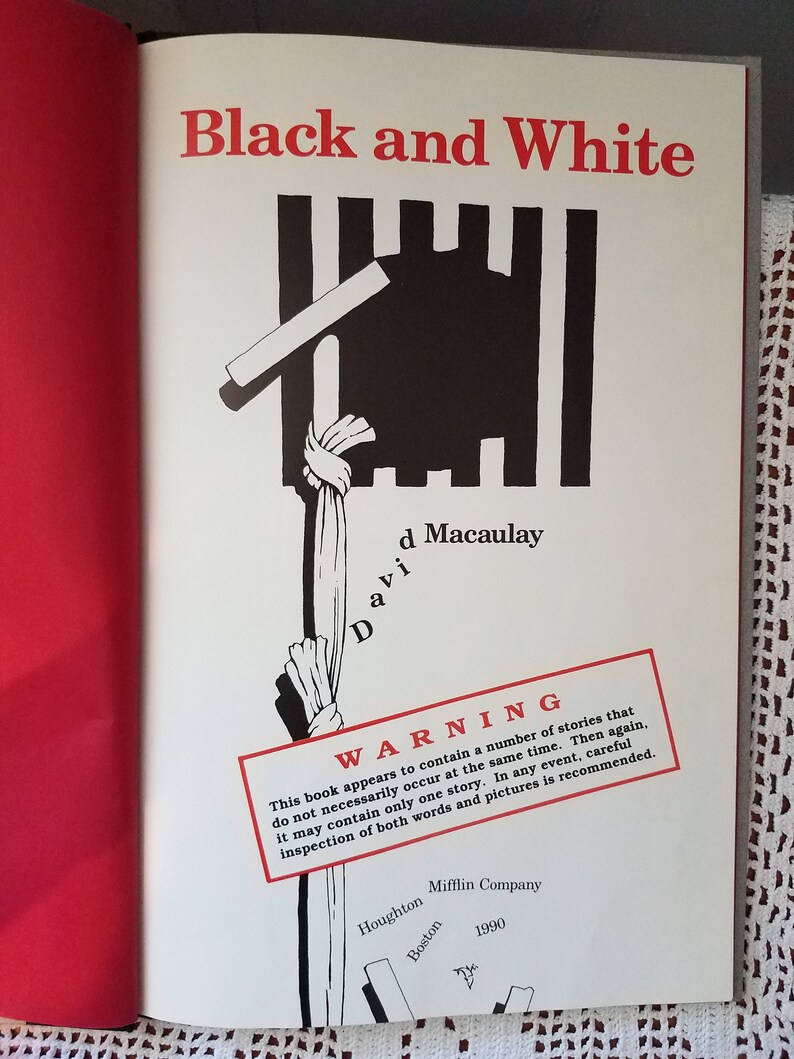Black and White by David Macaulay 1990. Caldecott Medal Winner. - Etsy