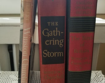 Collection of three vintage Winston Churchill hardback books.