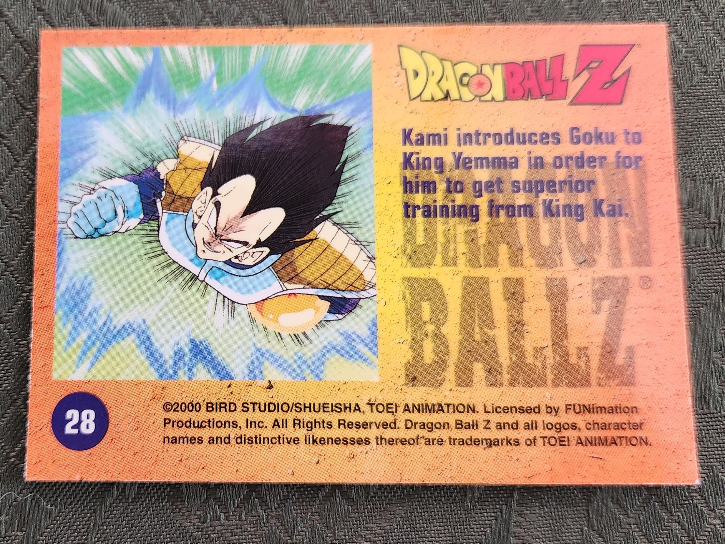 Dragonball Z Card #28, 2000 - Etsy