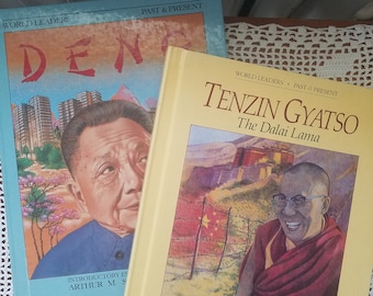Two Juvenile Biographies of World Leaders: Deng Xiaoping, 1988, & Tenzin Gyatso, The Dalai Lama, 1989. Both 1st edition.
