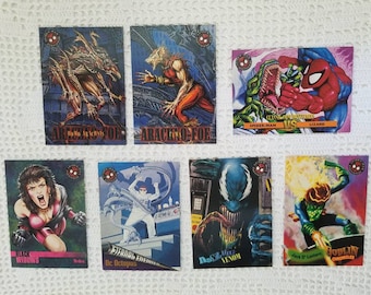 7 Card Collection of Spiderman Premium Cards, '96.