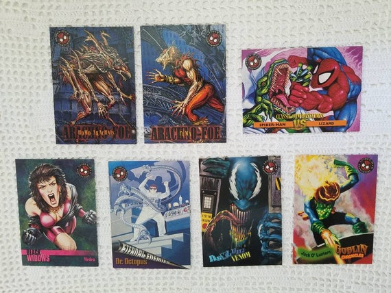 7 Card Collection of Spiderman Premium Cards, '96. - Etsy