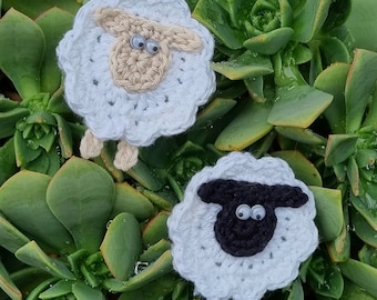 CROCHET PATTERN - Sheep Applique - Lamb - Farm Animal - PDF - Instant Download