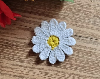 PATRÓN DE CROCHET - Apliques Margarita - Flor - PDF - Descarga Instantánea