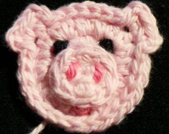 Little Piggy Applique - PDF Crochet Pattern - Téléchargement instantané