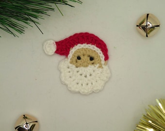 CROCHET PATTERN - Christmas Applique - Santa Claus - PDF