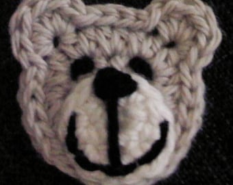 Teddy Bear Applique - PDF Crochet Pattern - Instant Download