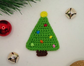 CROCHET PATTERN - Christmas Applique - Tree - PDF