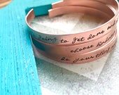 Cuff Bracelet For Women Hand stamped cuff bracelet-Personalized and custom bracelets for women-Copper cuff bracelet