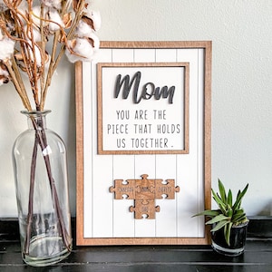 Mom Puzzle Sign - Homemade Mother's Day Gifts - Personalized Mother's Day Gifts - Unique Mother's Day Gifts - Mother's Day Gift