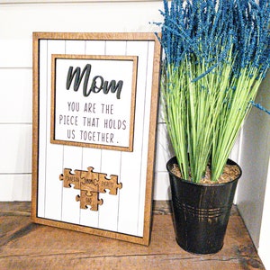 Mom Puzzle Sign - Homemade Mother's Day Gifts - Personalized Mother's Day Gifts - Unique Mother's Day Gifts - Mother's Day Gift