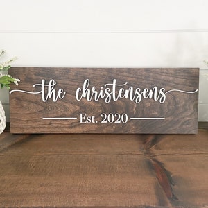 Custom Wood Sign - Family Name Sign - Last Name Wood Signs - Personalized Last Name Sign - Wedding Gift - Anniversary Gift