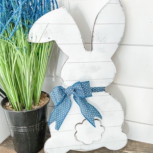 Farmhouse Easter Bunny - Rustic Easter Bunny - Wooden Bunny Decor - Wooden Easter Decor - Wooden Easter Bunny