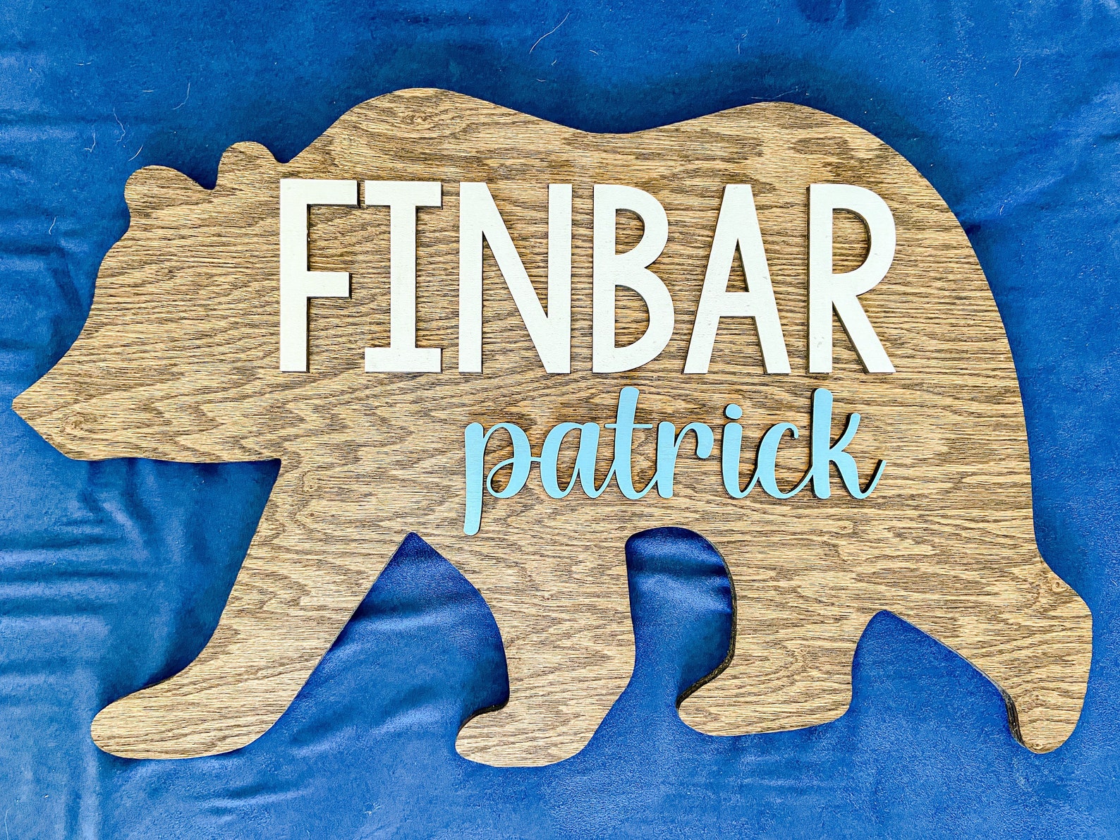 Woodland Theme Nursery Bear Nursery Decor Wooden Baby Name Etsy