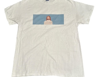 Lana Del Rey Born To Die Silhouette Cartoon Illustration Medium White T Shirt