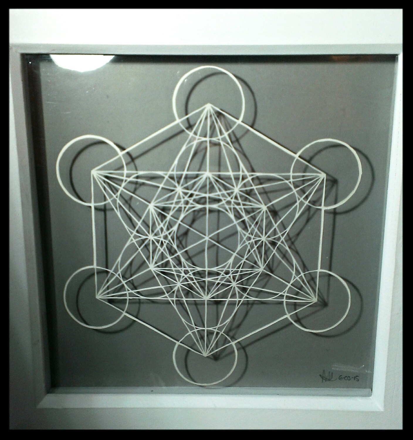 Metatrons Cube Original Papercut. Handcut Sacred Geometry Etsy UK