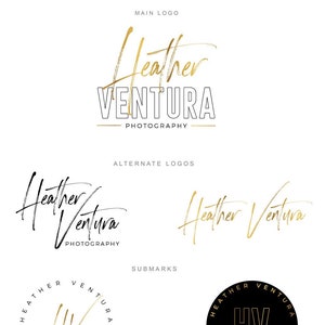 Premium Branding Package,Gold Logo,Minimalist Logo,Real Estate,Boutique Logo,Photography,Hair Nail Salon Logo,Makeup Artist,Handwritten Logo image 1