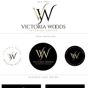 Paquete de marca PREMIUM-logotipo de oro negro de lujo-peluquería Wedding Planner logo fotografía logotipo-maquillador-diseño de tarjeta de visita