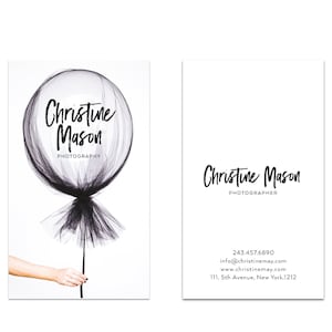 Business Card Design - Balloon Business Card - Premade Business Card - Printable Business - Gold Calling Card - Logo Design - Custom Logo