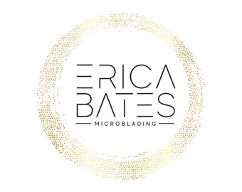 Diseño de logotipo pre-hecho - Logotipo Confeti oro - Logo Fotógrafo - Servicios láser - Logotipo de peluquería - Logo Store Boutique,Spa Makeup Artist Logo