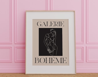 Woman Body Printable Wall Art, Female Drawing, Body Outline Print, Nude Body Art Line, Feminine Figure, Nude Line Drawing, Minimalist Print