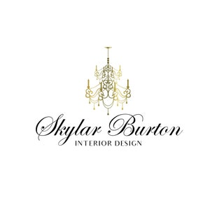 Premade Logo,Gold Chandelier Logo,Interior Design Logo,Wedding Event Planner Logo,Party Planner Logo,Photography Logo,Retro Home Decor Logo