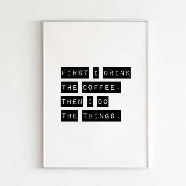 First Coffee Print - Etsy