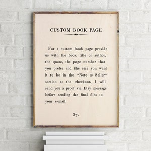 Any Custom Quote Printable Wall Art,Custom Book Page Print,Custom Song Lyrics Print,Custom Quote Sign,Custom Book Passage,Personalized Quote