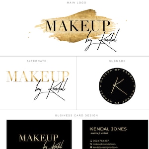 PREMIUM Branding Package - Business Card Design - Gold Foil Effect - Makeup Artist Logo - Potography - Boutique Logo - Moodboard  Watermark