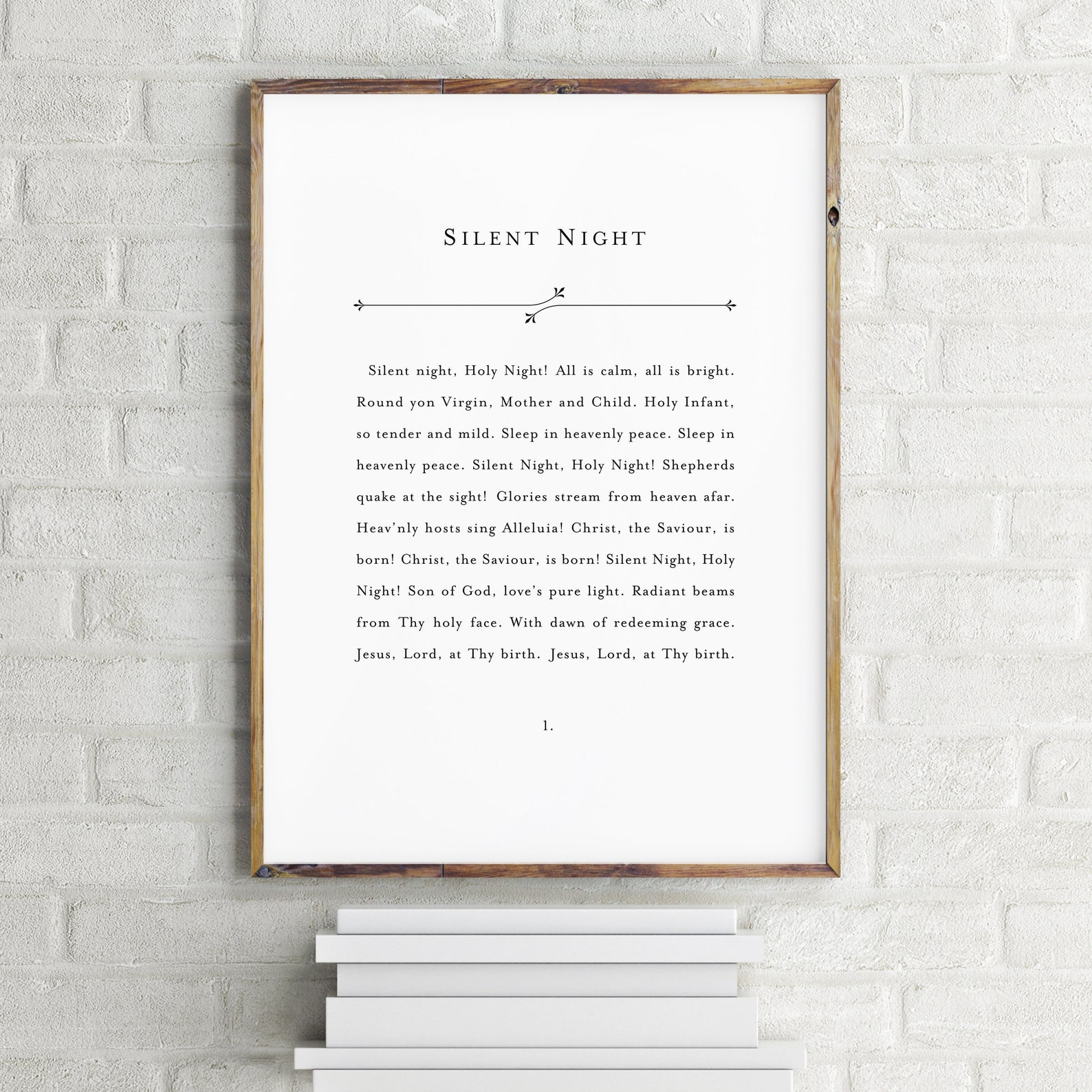 Silent Night Printable Wall Artchristmas Song Lyrics - Etsy