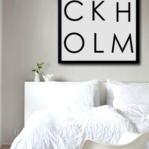 STOCKHOLM - Scandinavian Printable Poster,city Print,typographic Print ...