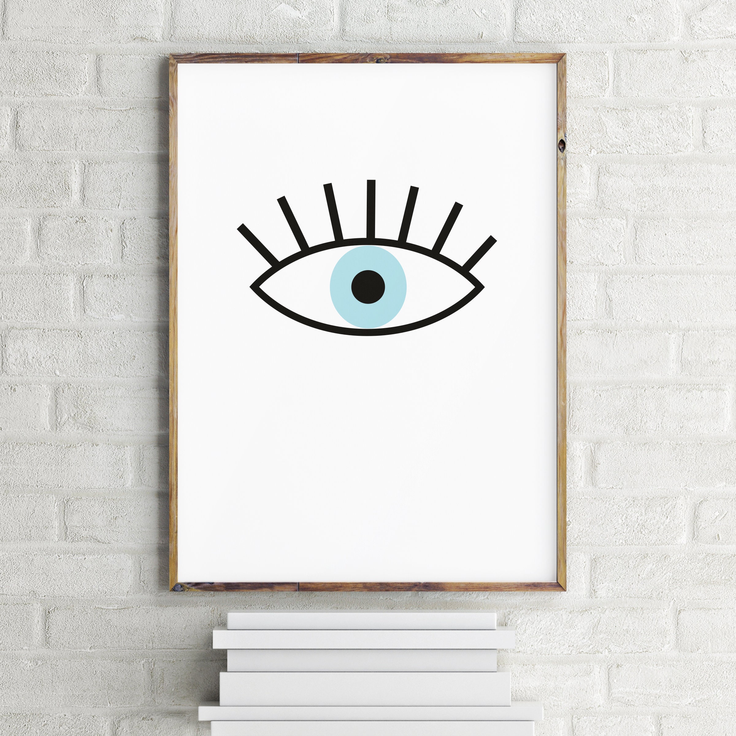 Eye Wall Art Boho Print Eclectische Muur Kunst Blue Eye Etsy