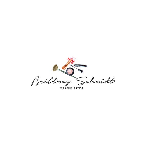 Vorgefertigte Logos Aquarell Geometrischen Gold Hair Stylist Fotografie Logo Beauty Salon Make Up Artist Salon Logo Kalligraphie Logo Branding