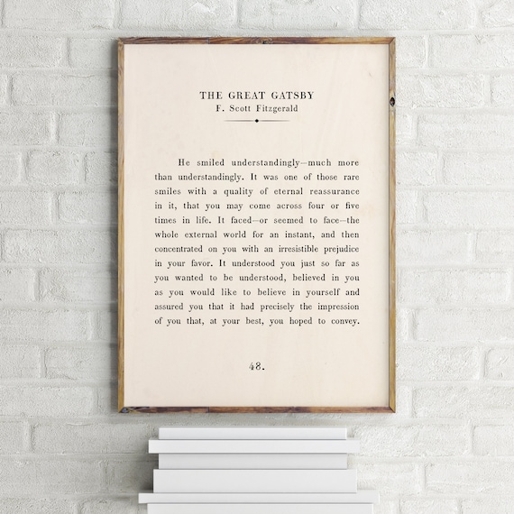 The Great Gatsby Printable Quote F Scott Fitzgerald Quote Custom Text Print Inspirational Motivational Print Book Page Print Quote Wall Art The Great Gatsby Printable Quote F Scott Fitzgerald Quote Custom Text Print Inspirational Motivational Print Book Page Print Quote Wall Art