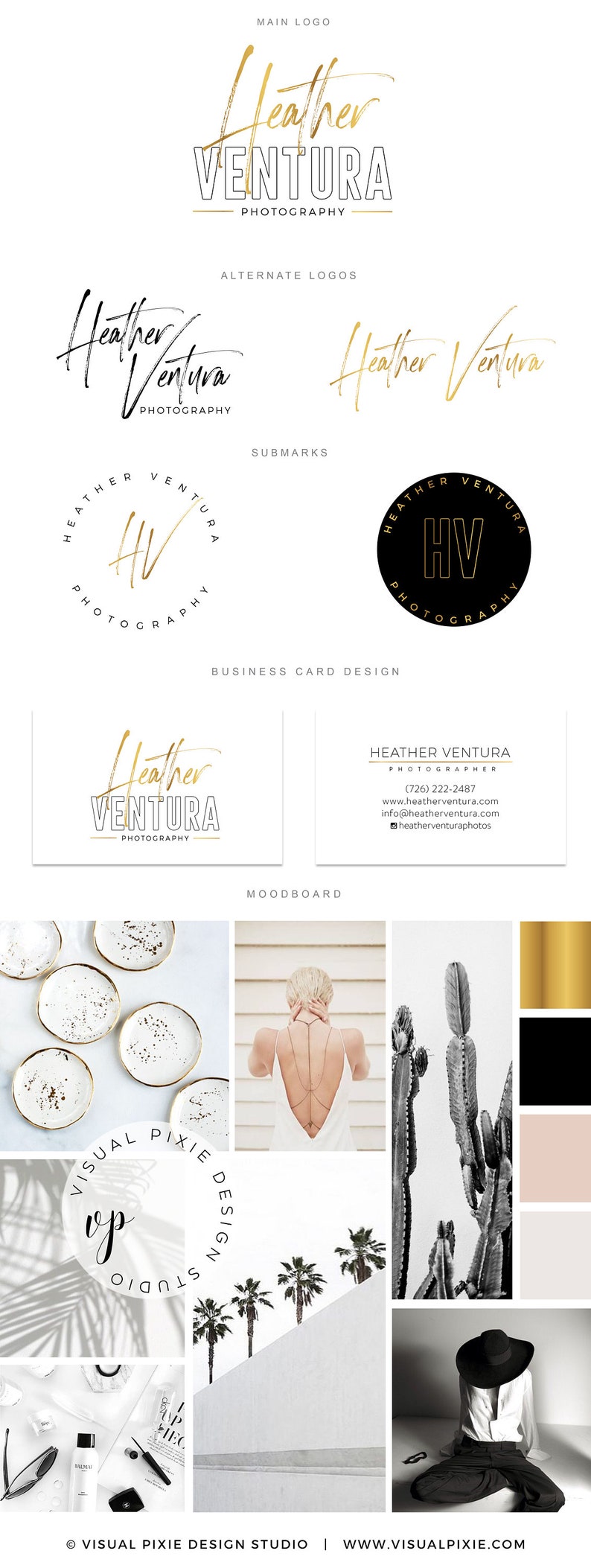 Premium Branding Package,Gold Logo,Minimalist Logo,Real Estate,Boutique Logo,Photography,Hair Nail Salon Logo,Makeup Artist,Handwritten Logo image 2