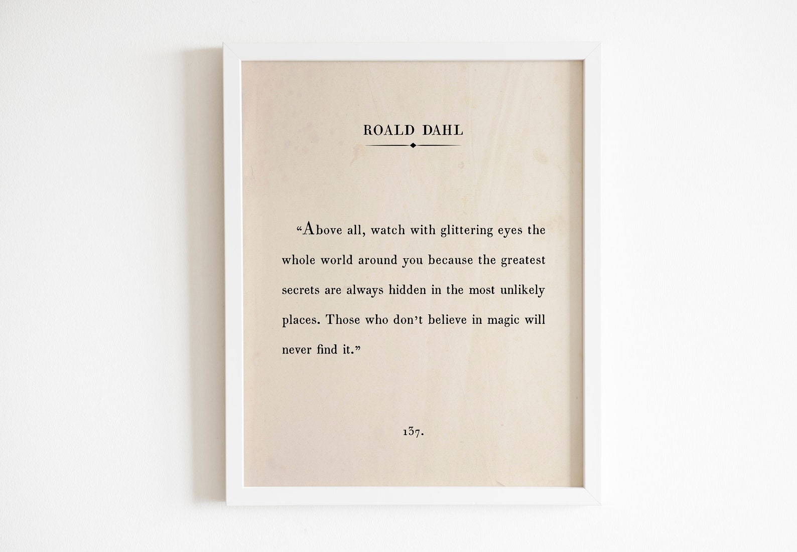 Roald Dahl Quote Printcustom Text Printinspirational - Etsy