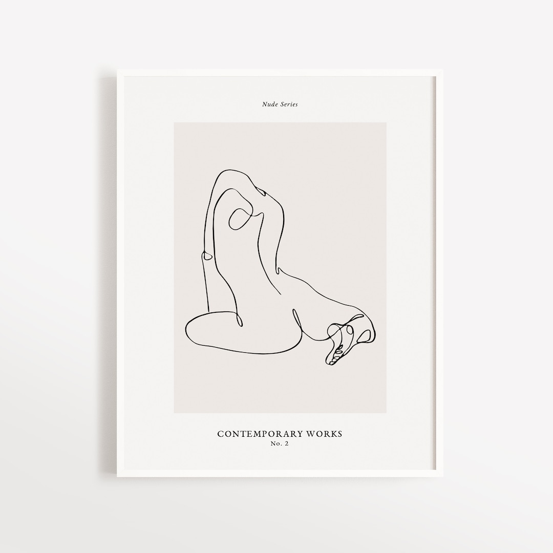 Nude Series | Contemporary Works No 2 | Woman Nude Art Print | Single Line Woman Wall Art | One Line Woman Drawing | Continuous Line Art - Etsy Japan