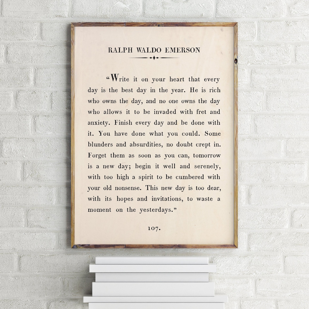 Ralph Waldo Emerson Printable Quote,custom Text Print,motivational ...