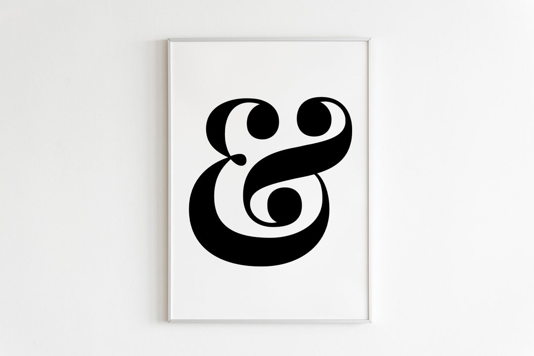 Ampersand &amp; and Printable Wall Art,printable Ampersand,scandinavian ...