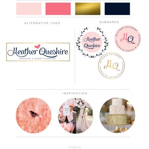 Branding Package Gold Branches Event Planner Logo - Wedding Planner ...