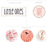 Branding Package Watercolor Gold Confetti Clothing Boutique Logo Watercolor Confetti Sprinkles - Branding Kit Photography-Food Blog Clohting