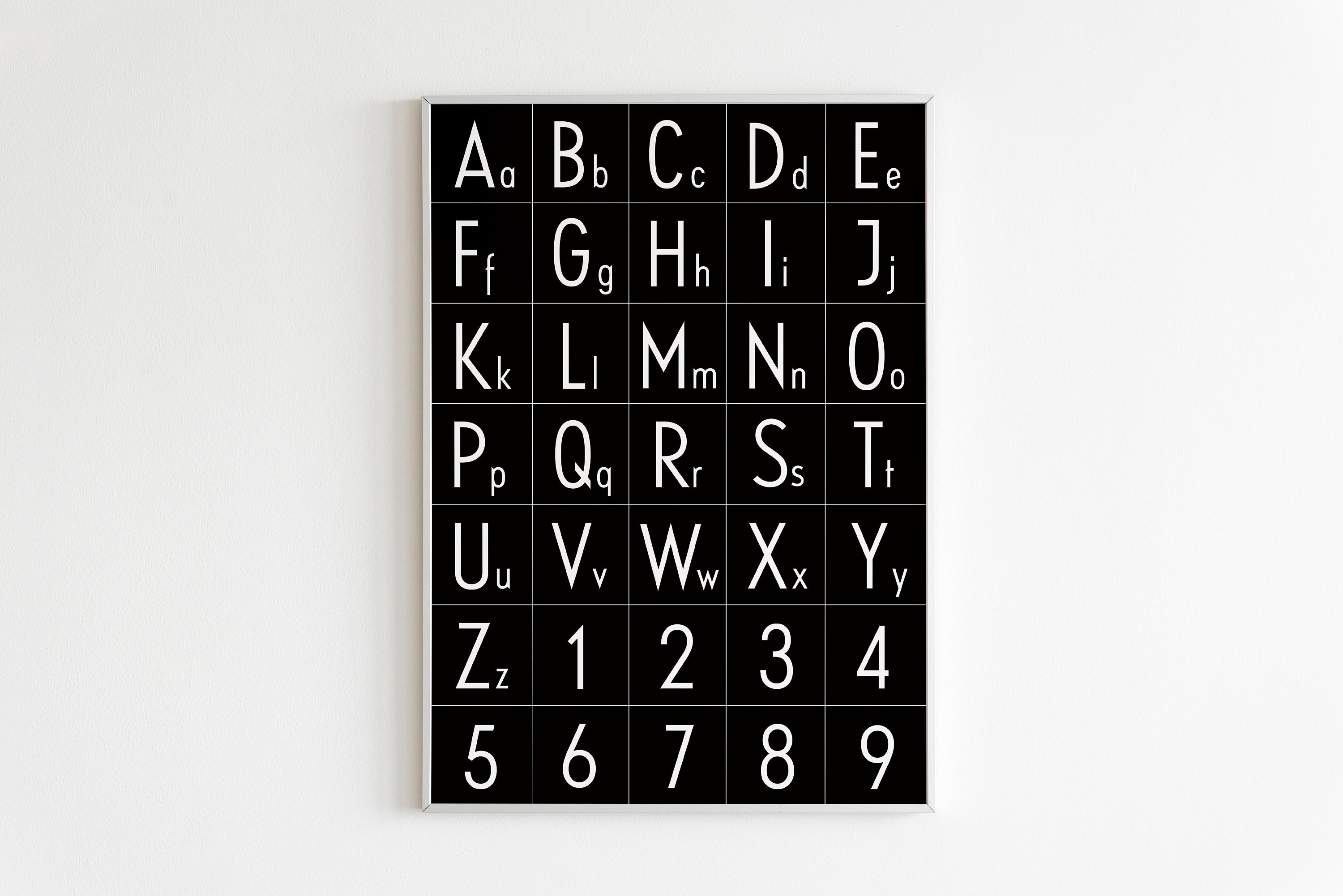 Alphabet Print, Numbers Wall Art, Kindergarten Sign,playroom Wall Sign ...