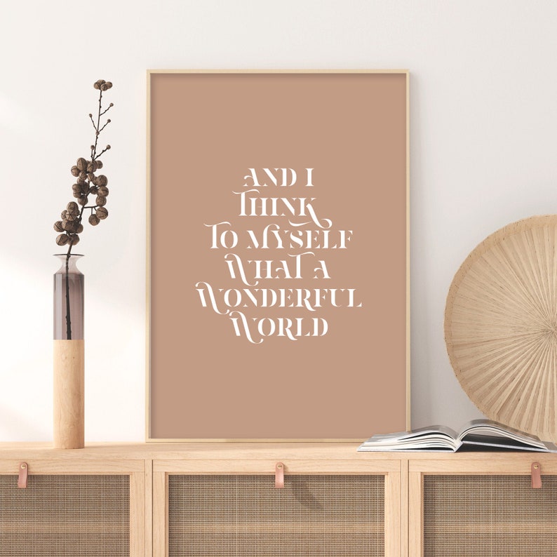And I Think to Myself What A Wonderful World World Wall Art Etsy