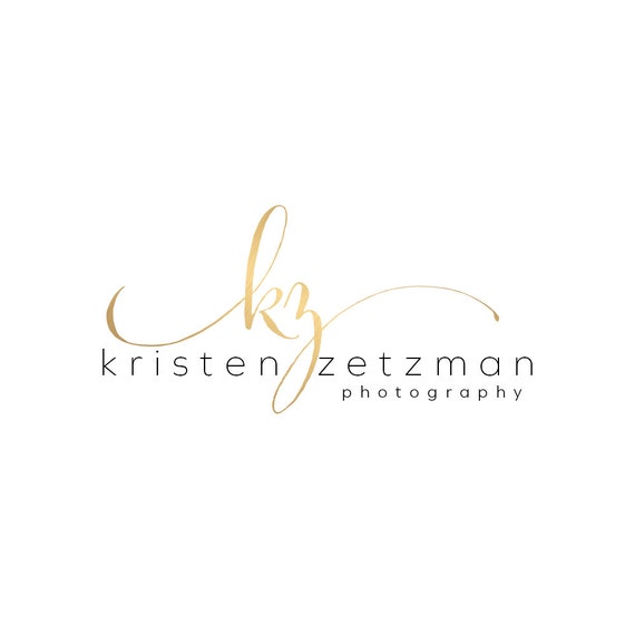 Premade Logo Design Gold Logo Initials Logo Photograhy Etsy