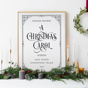 A Christmas Carol Book Cover Printable Wall Art,charles Dickens Print,a ...