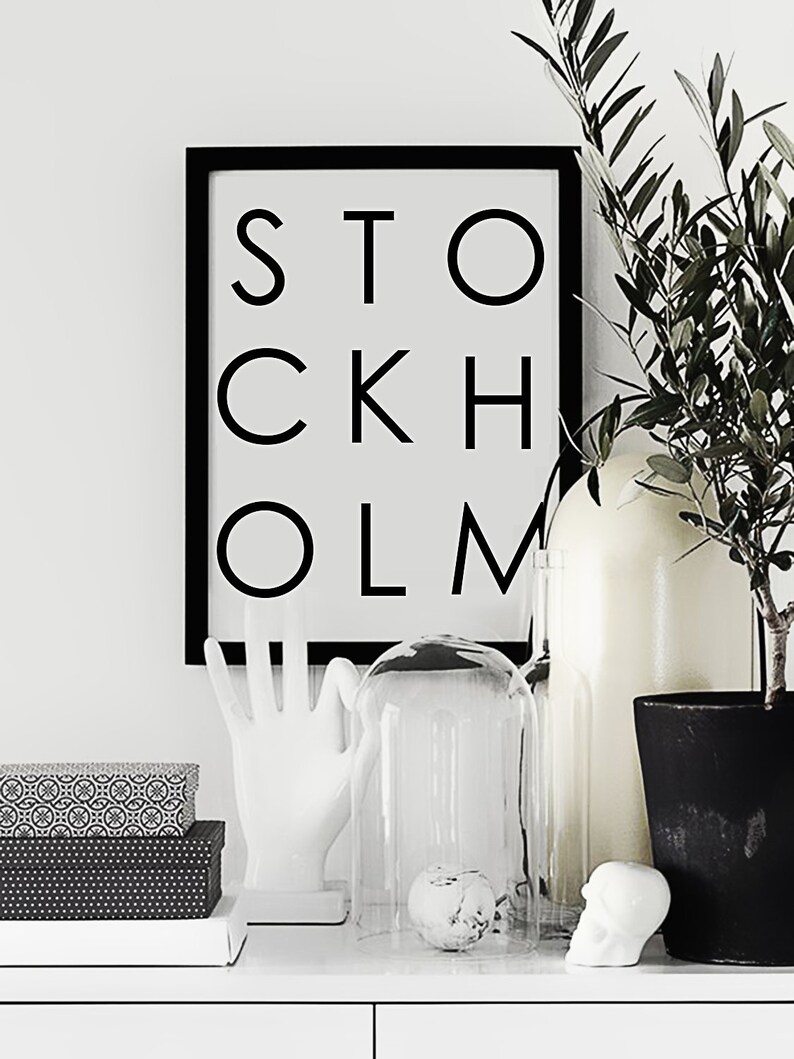 STOCKHOLM Scandinavian Printable Postercity | Etsy