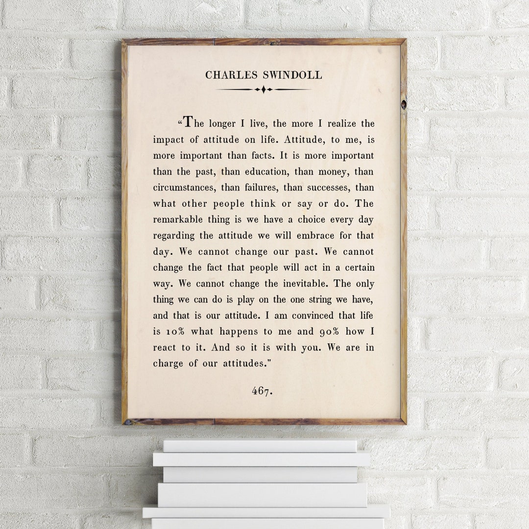 Charles Swindoll Printable Quote ,custom Text Print, Motivational Print ...
